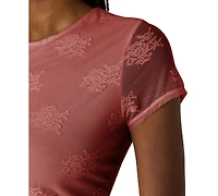 Steve Madden Women's Cropped Round Neck Top