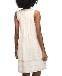 Lucky Brand Women's Pintuck Sleeveless Mini Dress