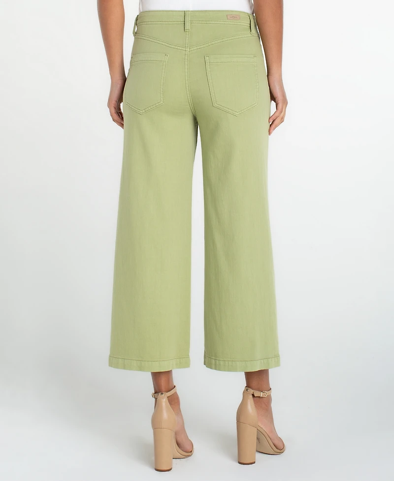 Liverpool Los Angeles Petite Wide-Leg Crop Pants