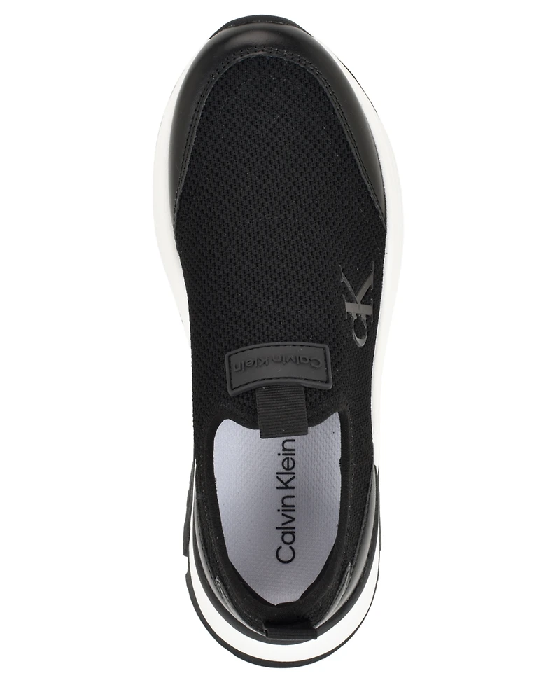 Calvin Klein Women's Abelea Knit Slip-On Chunky Sole Sneakers