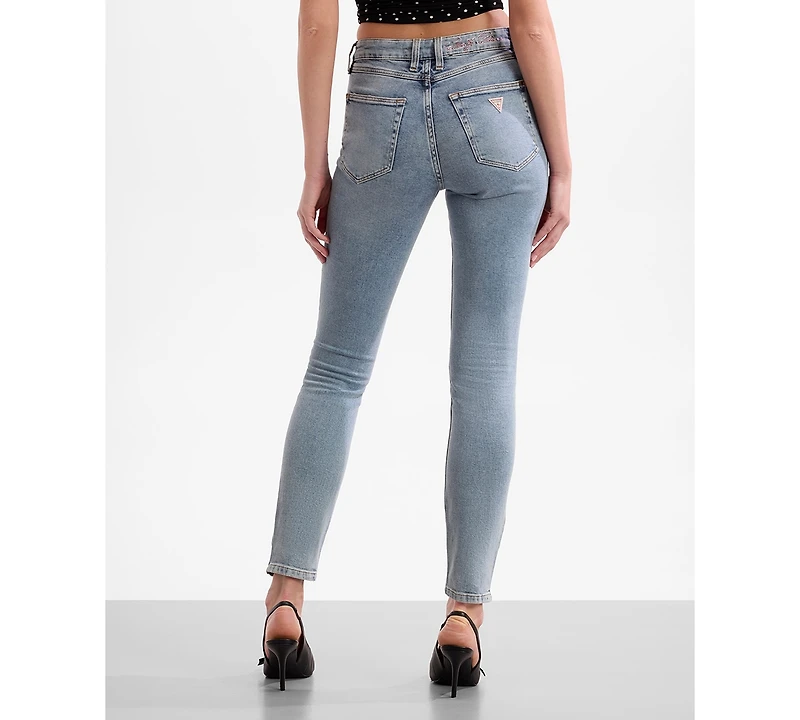 Guess Women's Marilyn 3 Zip-Up Skinny-Fit Jeans