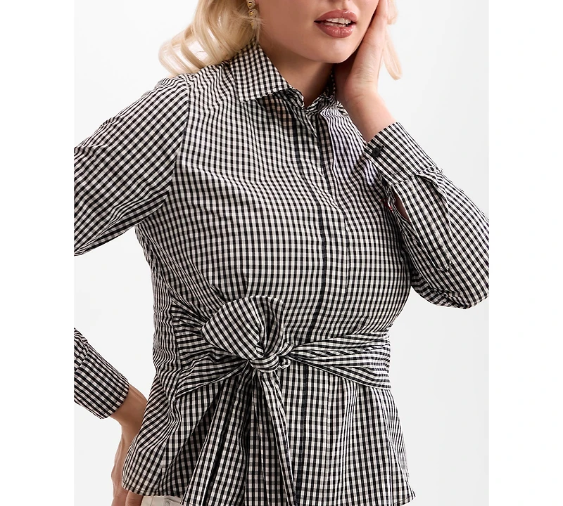 Guess Women's Marilyn Knot Slim-Fit Shirt