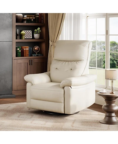 gaomon Power Recliner Chair, Usb Charging Port, Pu Leather Upholstered Fabric and Button Tufted Backrest