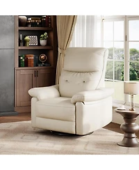 gaomon Power Recliner Chair, Usb Charging Port, Pu Leather Upholstered Fabric and Button Tufted Backrest