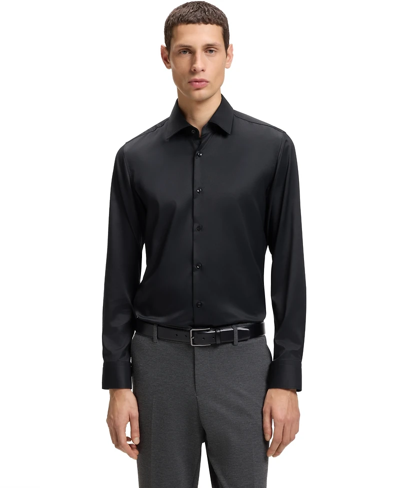 Boss by Hugo Men's Performance-Stretch Twill Slim-Fit Dress Shirt