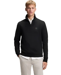 Boss by Hugo Men's Logo Patch Zip-Neck Sweatshirt