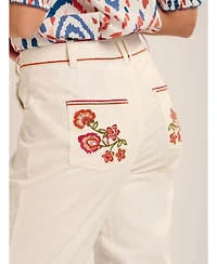 Brakeburn Women's Blake Embroidered Detail Pants