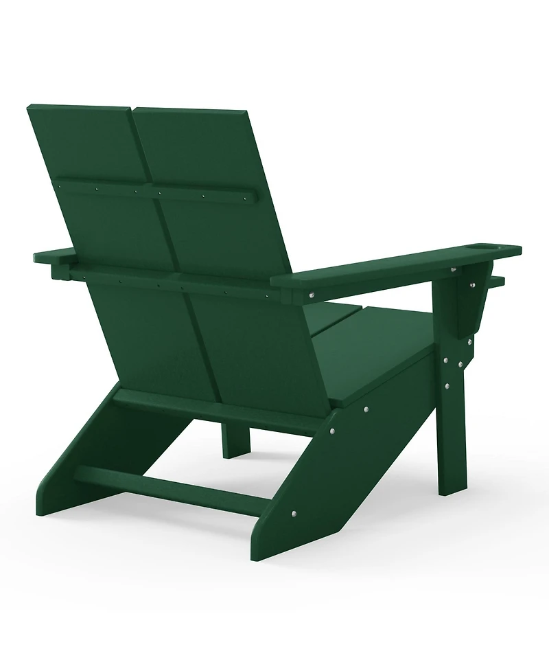WestinTrends Outdoor Hdpe Modern Adirondack Chair with Cup Holder
