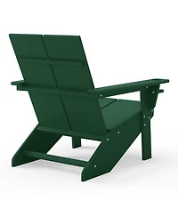 WestinTrends Outdoor Hdpe Modern Adirondack Chair with Cup Holder