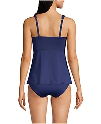 Lands' End Women's Long Flutter Tankini Top