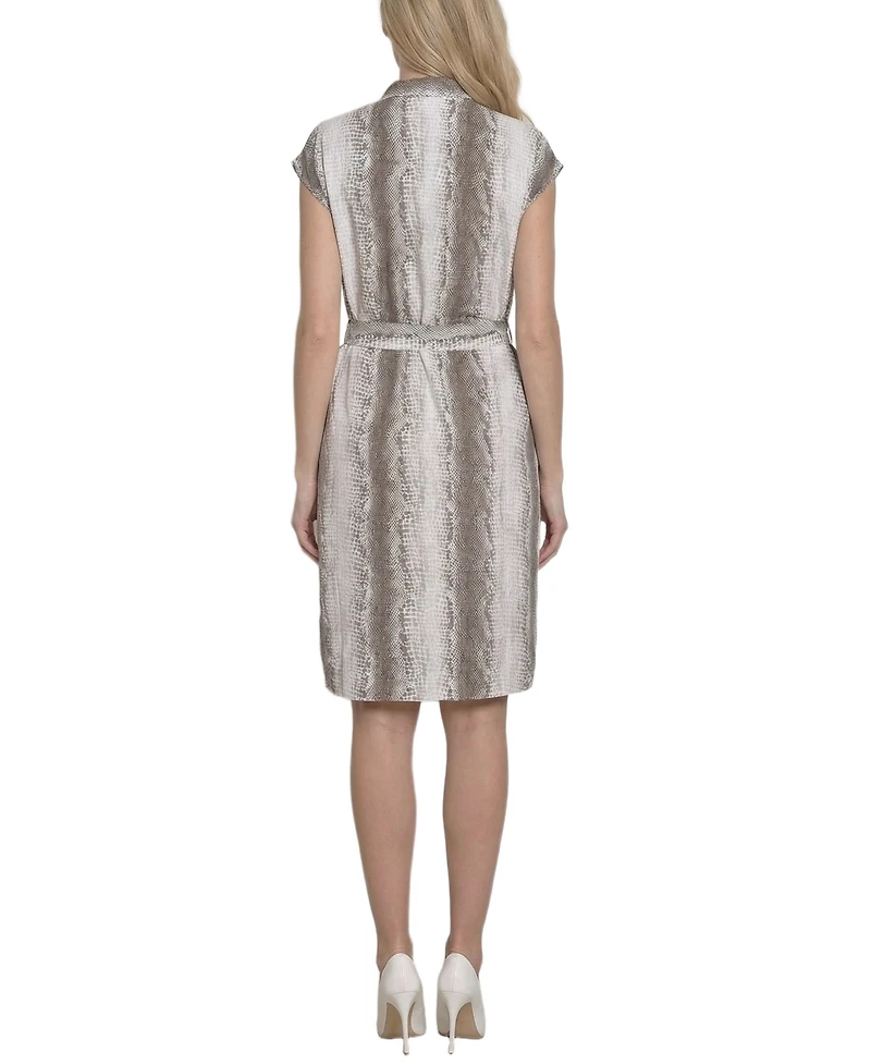 Ny Collection Petite Sleeveless Belted Dress