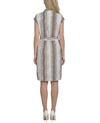 Ny Collection Petite Sleeveless Belted Dress