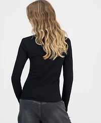 Sincerely Jules Juniors' Fitted Long-Sleeve Crewneck T-Shirt