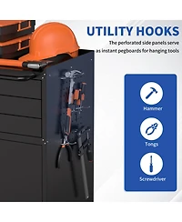 Viyet 34" Rolling Metal Tool Cabinet