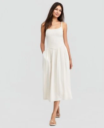 Now This Womens Smocked Beaded Strap Dress Macys Exclusive