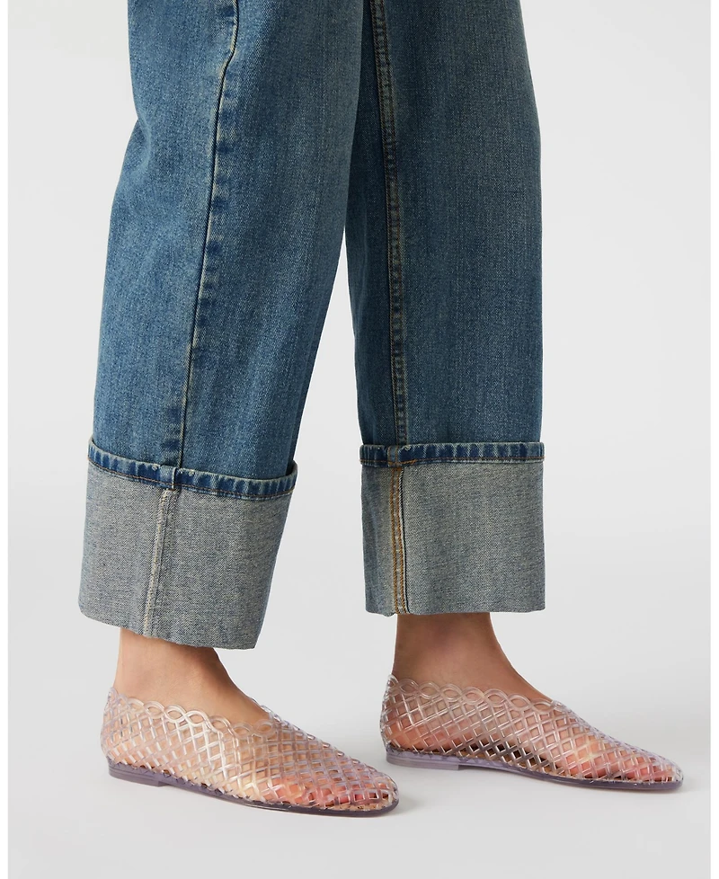 Steve Madden Women's Grove Caged Jelly Slip-On Flats