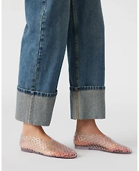 Steve Madden Women's Grove Caged Jelly Slip-On Flats