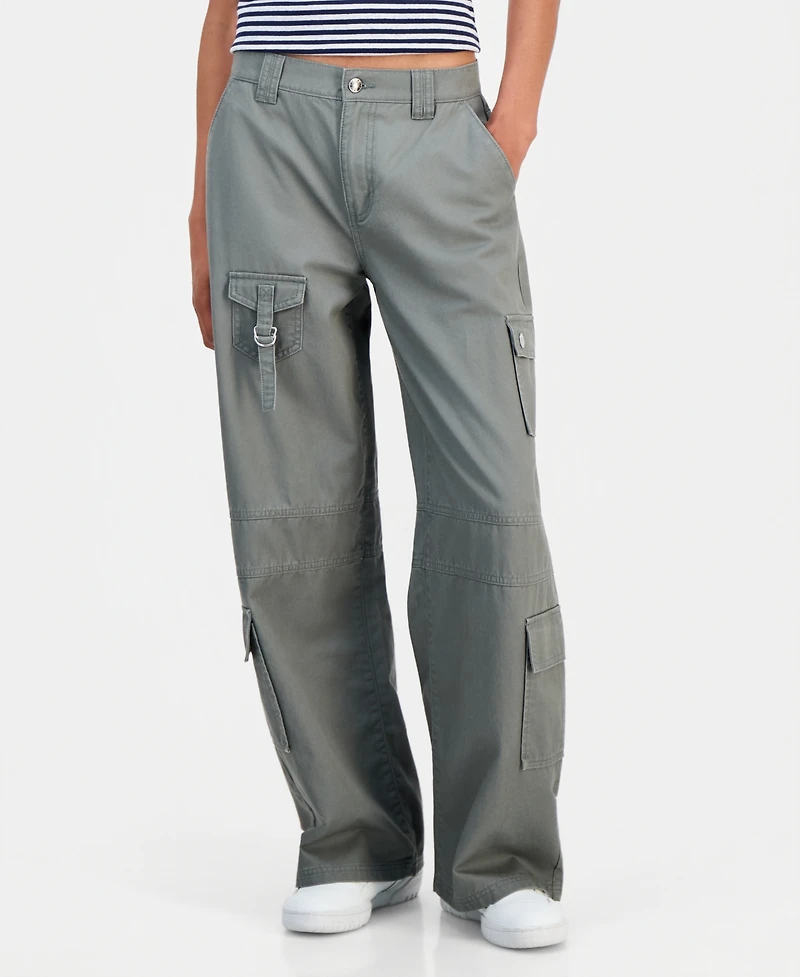 Celebrity Pink Women's High-Rise Wide-Leg Cargo Pants