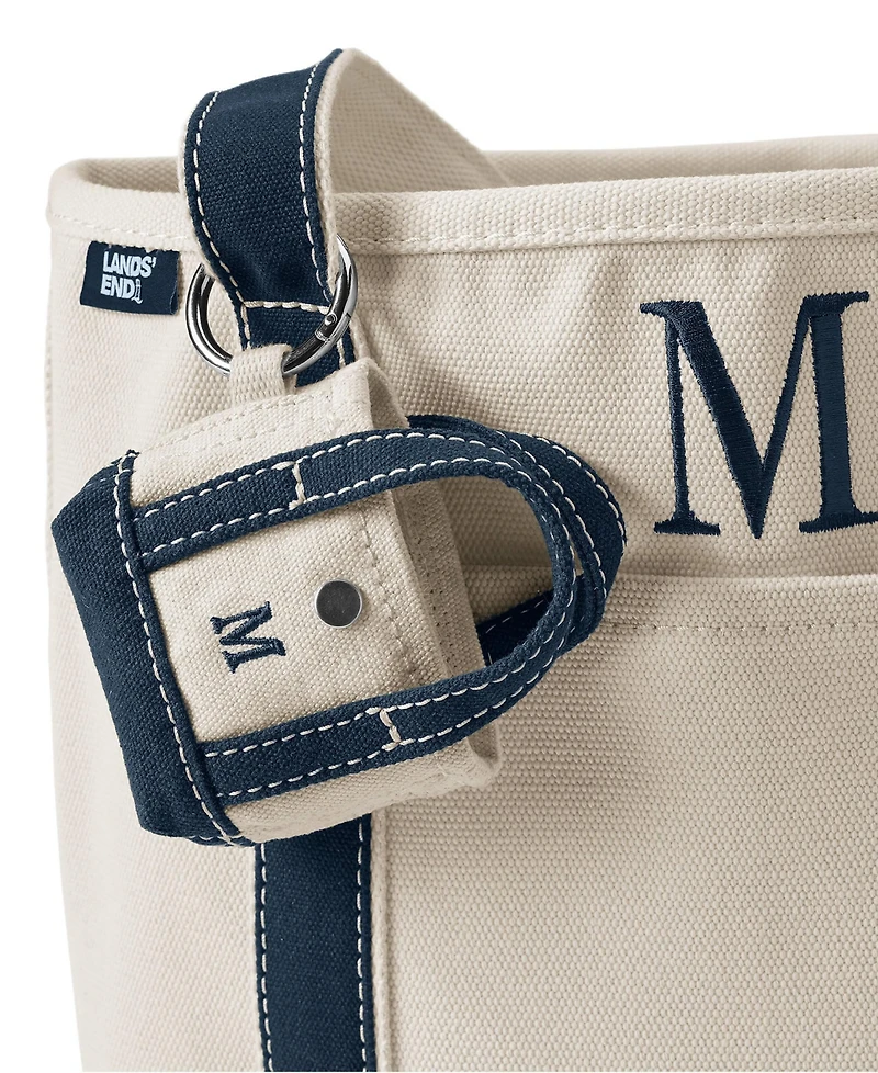 Lands' End Pre-Monogrammed Letter Micro Canvas Tote
