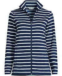 Lands' End Plus Anyweather Fleece Full Zip Print Jacket