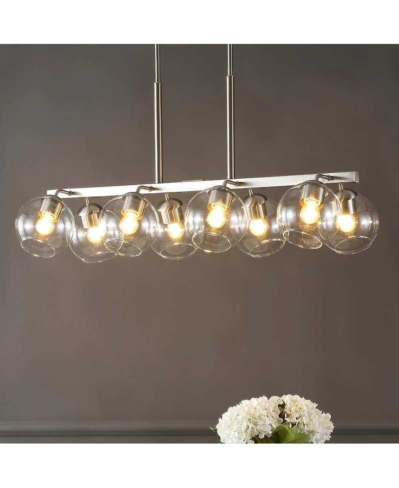 Julian Farmhouse Bohemian Iron/Glass Linear Led Pendant
