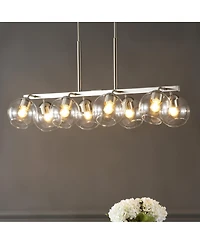Julian Farmhouse Bohemian Iron/Glass Linear Led Pendant
