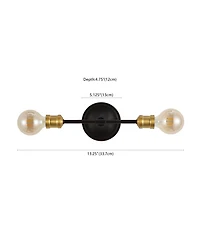 Jaxon Industrial Farmhouse Iron Led Vanity Light