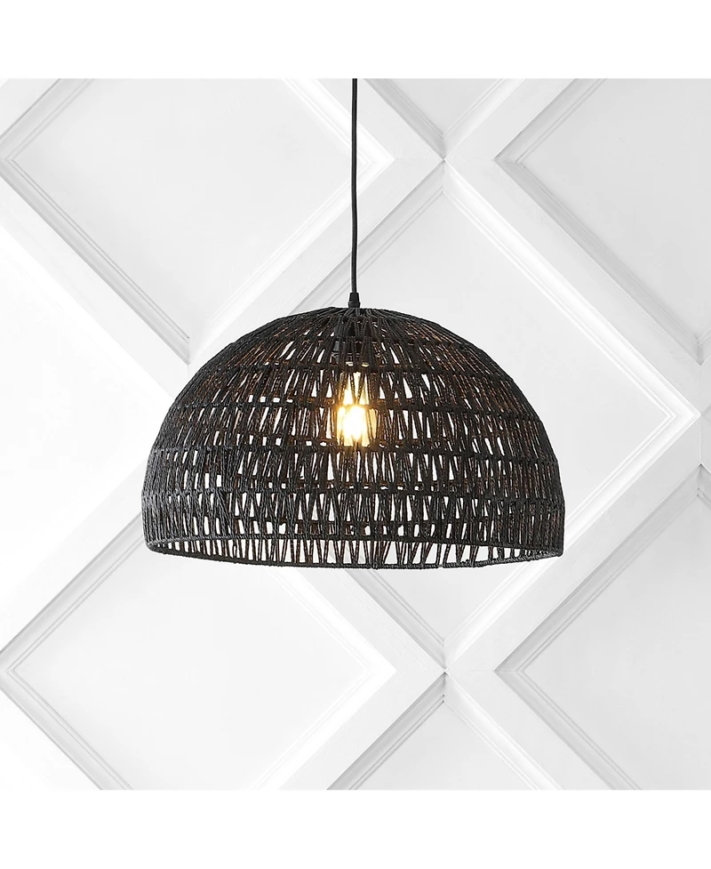 Campana Bohemian Modern Woven Rattan iron Led Pendant