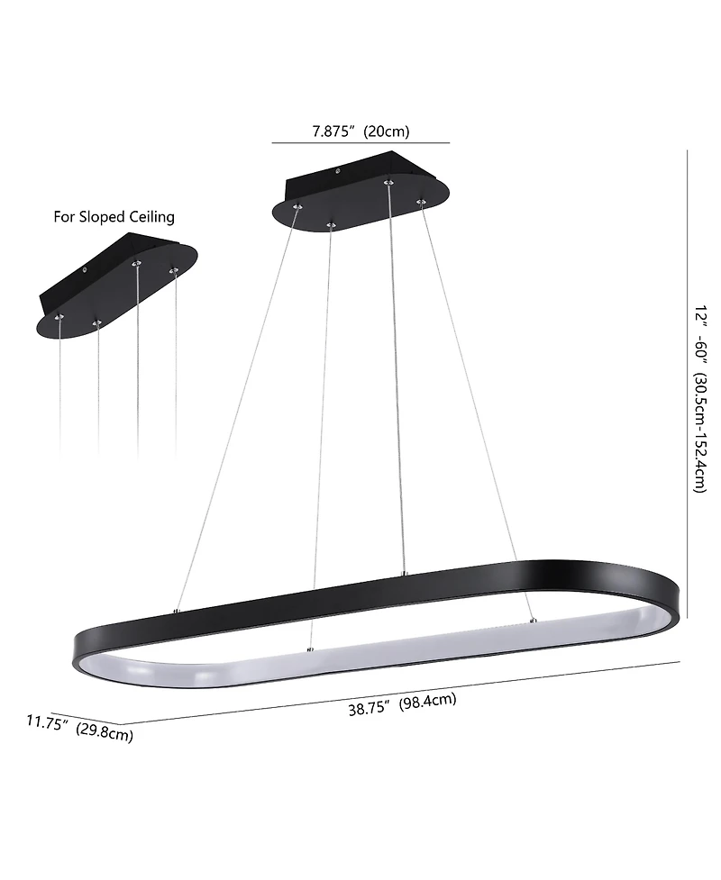 Brice Modern Contemporary Iron Integrated Led Pendant