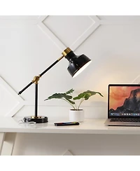 Jonathan Y Allegra Classic Farmhouse Adjustable Cantilever Led Task Lamp with Usb Charging Port