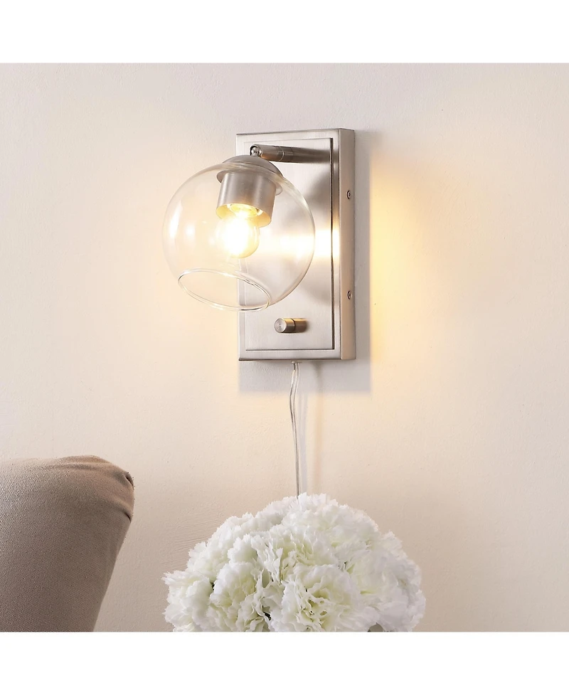 Hugo Minimalist Modern Plug Or Hardwired Adjustable Iron Led Wall Sconce with Rotary Dimmer