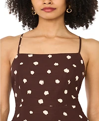 1.state Women's Linen Blend Printed Maxi Dress