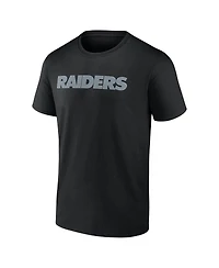 Logo Athletic Men's  Black Las Vegas Raiders 1 Dad Jersey T-Shirt
