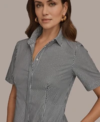 Donna Karan Weekend Women's Collared Button-Front Dress
