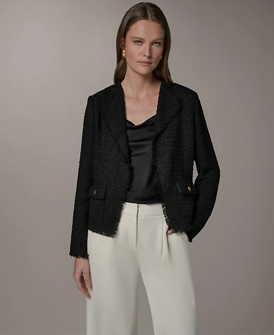 Donna Karan New York Women's Open Front Long-Sleeve Jacket