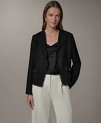 Donna Karan New York Women's Open Front Long-Sleeve Jacket