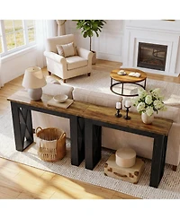 Tribesigns 41.3" Console Table, Farmhouse Entryway Table with X-Frame Base, Narrow Sofa Table