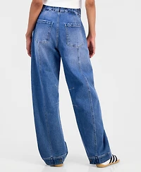 Tinseltown Juniors' Wide Barrel-Leg Jeans