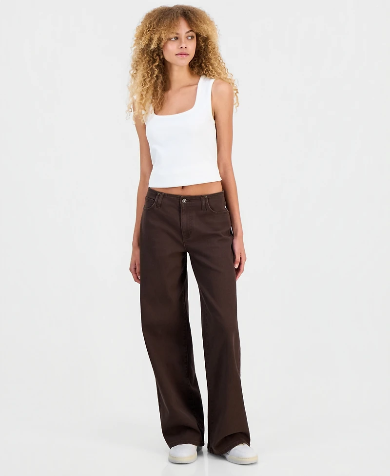 Celebrity Pink Women's Mid-Rise Baggy Jeans