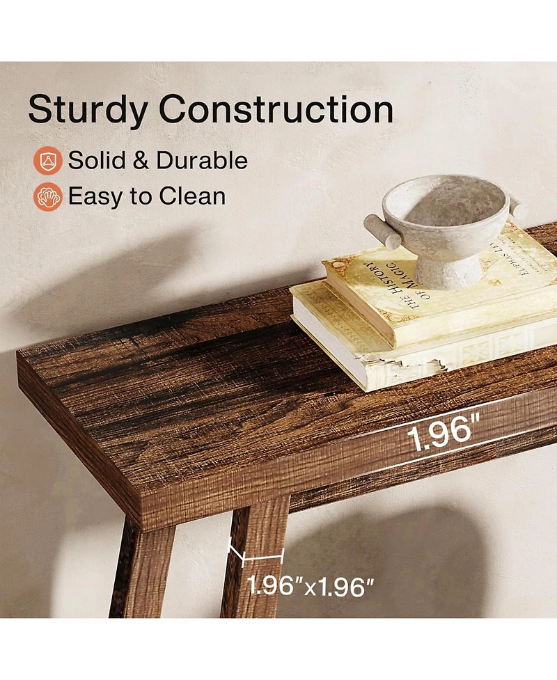 Tribesigns 70.86-Inch Console Table for Entyrway, Farmhouse 2-Tier Entry Entrance Table, Narrow Long Sofa Table