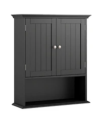 sumyeg Wall Mount Bathroom Storage Cabinet with Doors and Shelves Organizer