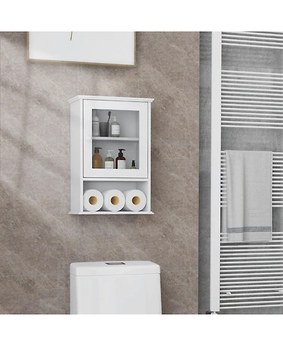sumyeg Bathroom Wall Mounted Adjustable Hanging Medicine Storage Cabinet