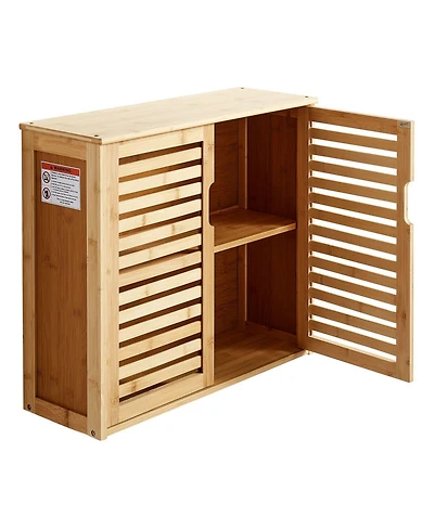 Busdays Bathroom Wall Cabinet 2 Doors and Adjustable Shelf with 3 Height Levels Medicine Cabinet Wall Mounted Hanging Organizer