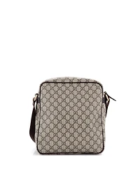 Pre-Owned Gucci Medium Front Zip Messenger Gg Coated Canvas