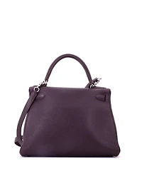 Pre-Owned HERMES Kelly 28 Handbag Purple Togo with Palladium Hardware