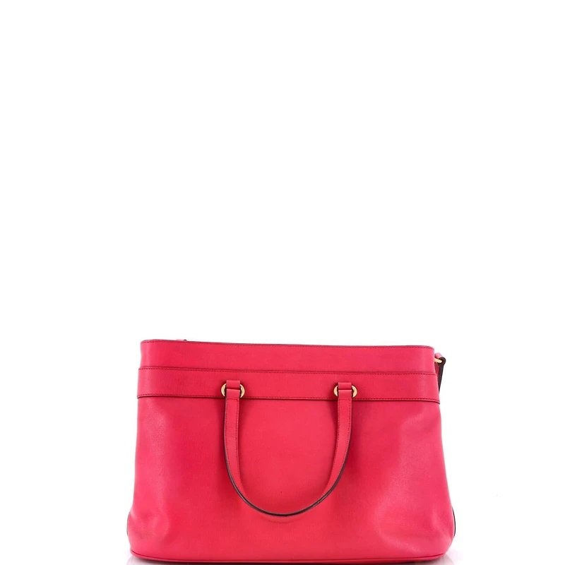 Pre-Owned Gucci Medium Bright Bit Convertible Tote Leather