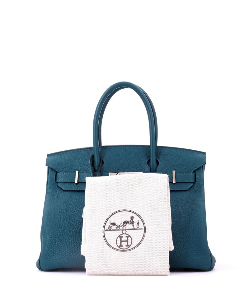 Pre-Owned HERMES Birkin 25 Handbag Swift with Palladium Hardware