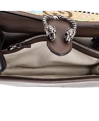 Pre-Owned Gucci Small Dionysus Bag Embroidered Jumbo Gg Canvas