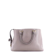 Pre-Owned Prada Medium Embossed Logo Convertible Open Tote Glace Calf