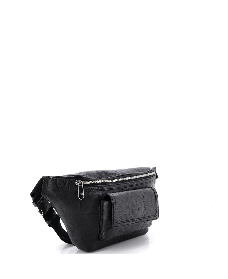 Pre-Owned Gucci Front Pocket Belt Bag Jumbo Gg Embossed Leather